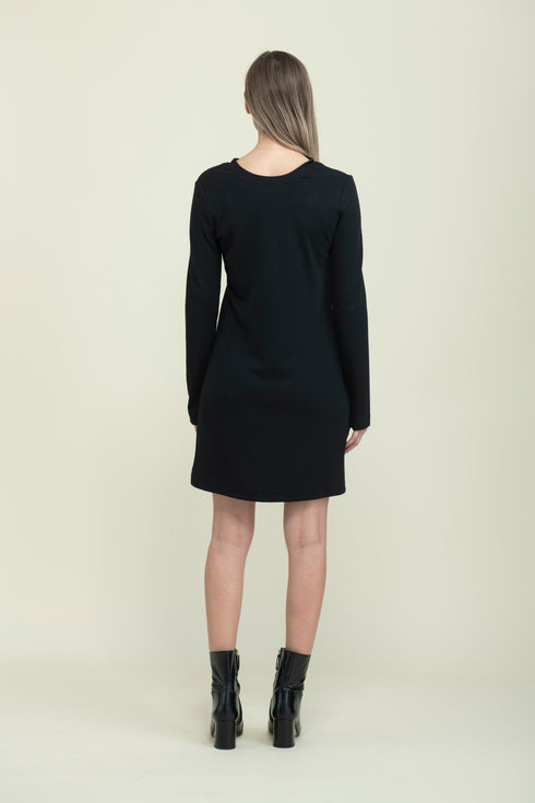 Katie-Reversible Tie Neck Dress